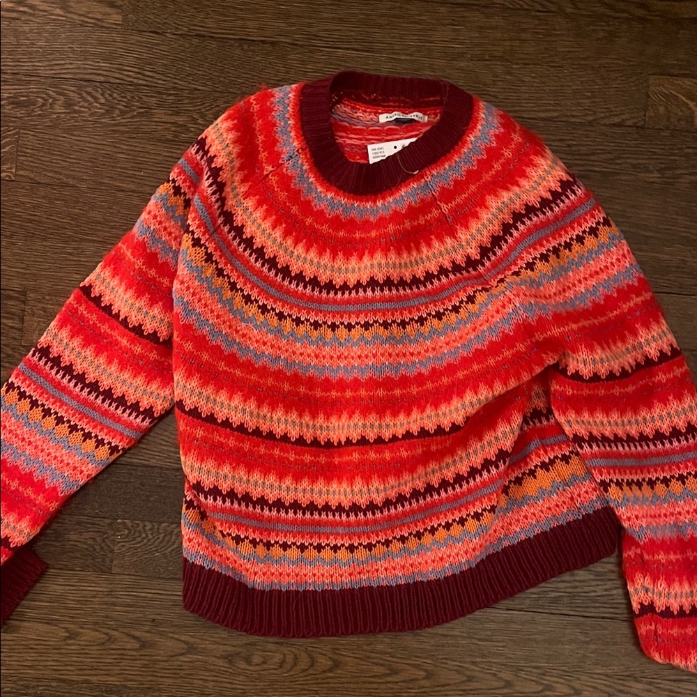 Multicolor Patterned Womens Sweater